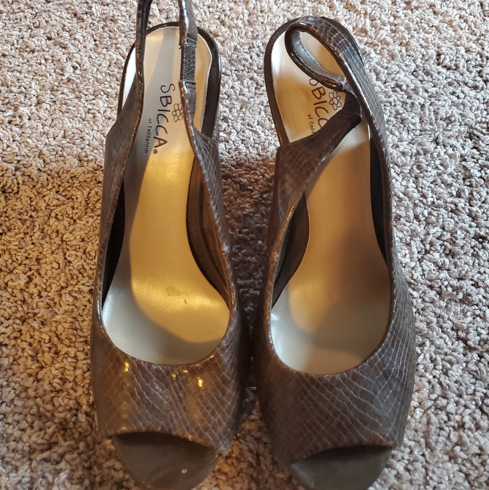 Brown work shoes